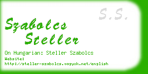 szabolcs steller business card